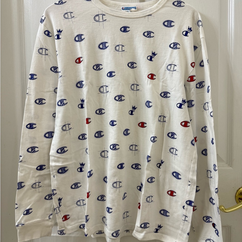 Champion Classic White Tee with Logo